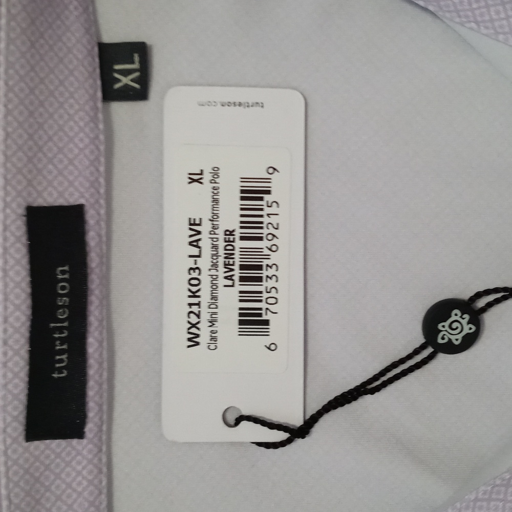 🆕️ ⛳️Turtleson⛳️ - Lavender Clare Mini Diamond Jacquard Performance Polo - Picture 3 of 11
